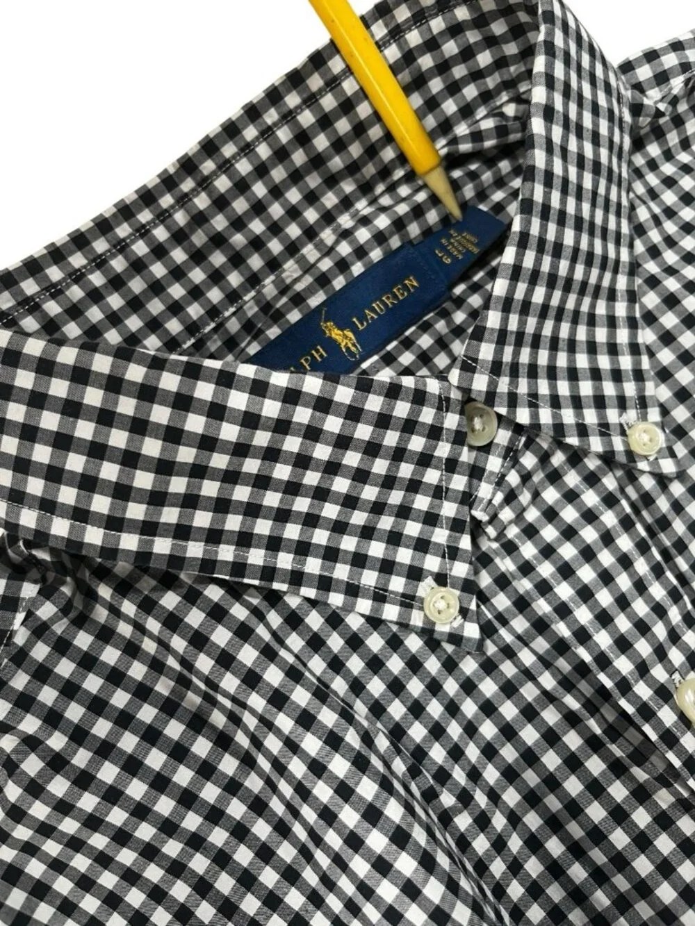 Ralph Lauren polo pony logo check shirt Men's size L